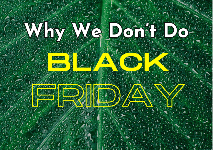 Embracing Sustainable Values Why We Don't Do Black Friday Silverwood