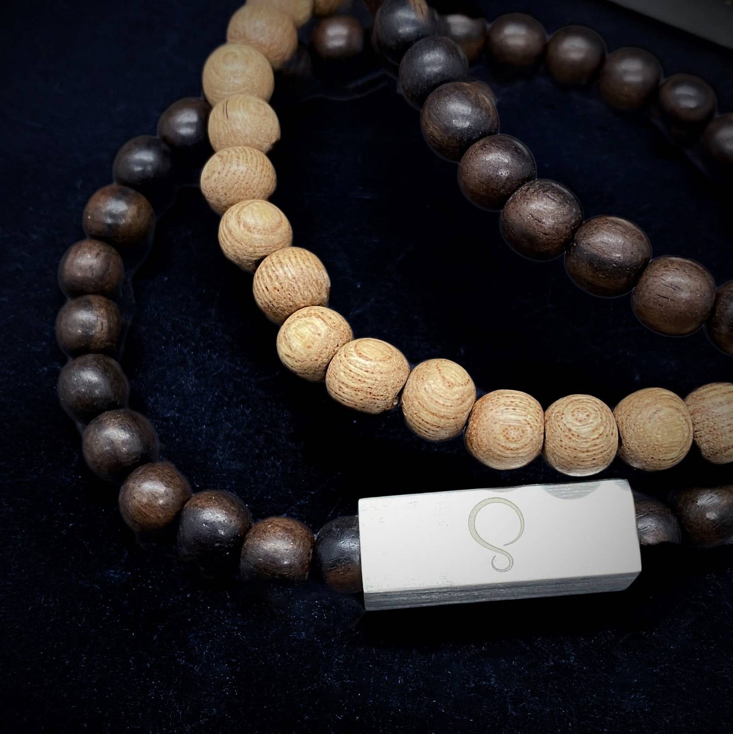 Brier Silver Block and Bead Unisex Bracelet - Light - Silverwood Jewellery