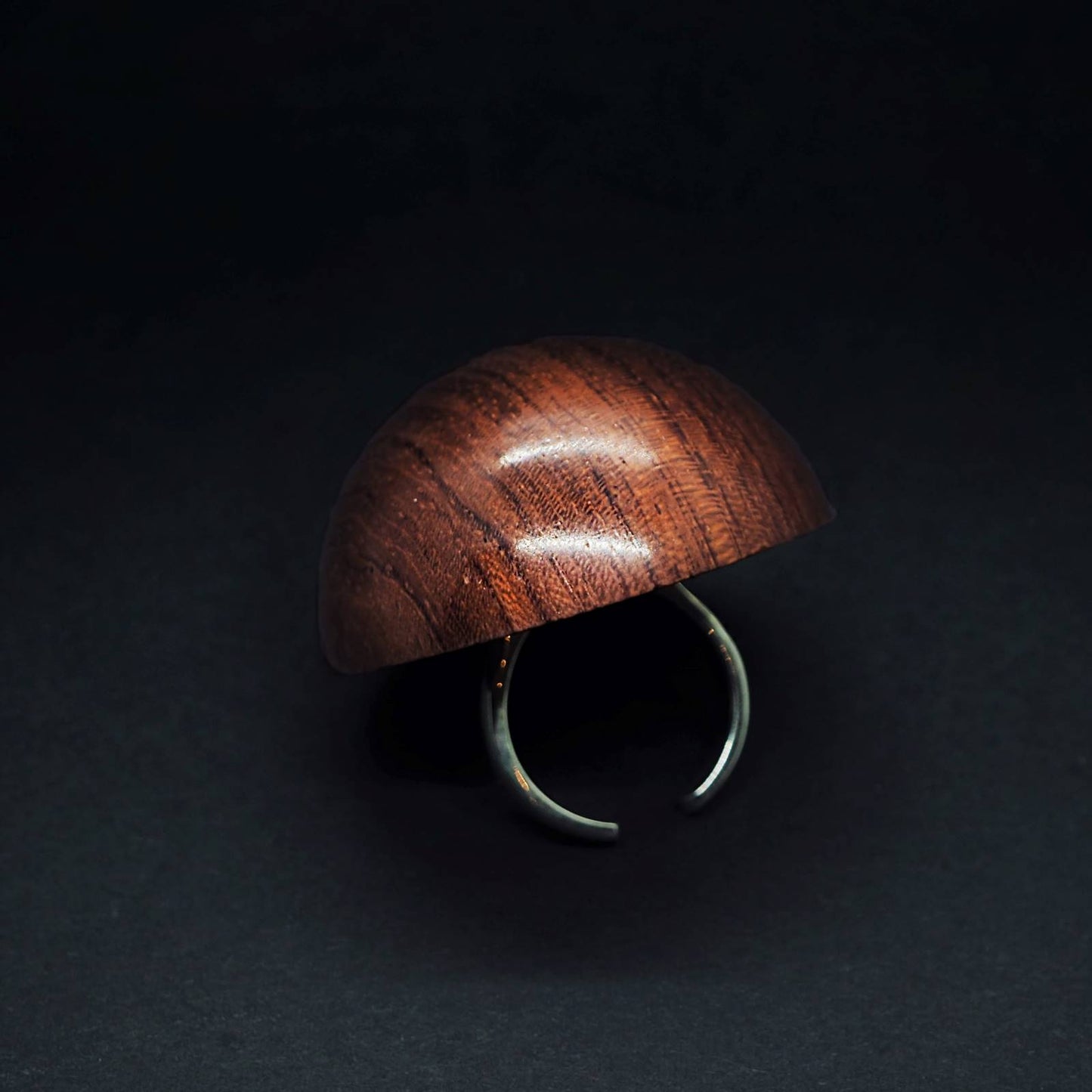 Gaia Giant Demi Sphere Flexible Ring - Silverwood Jewellery