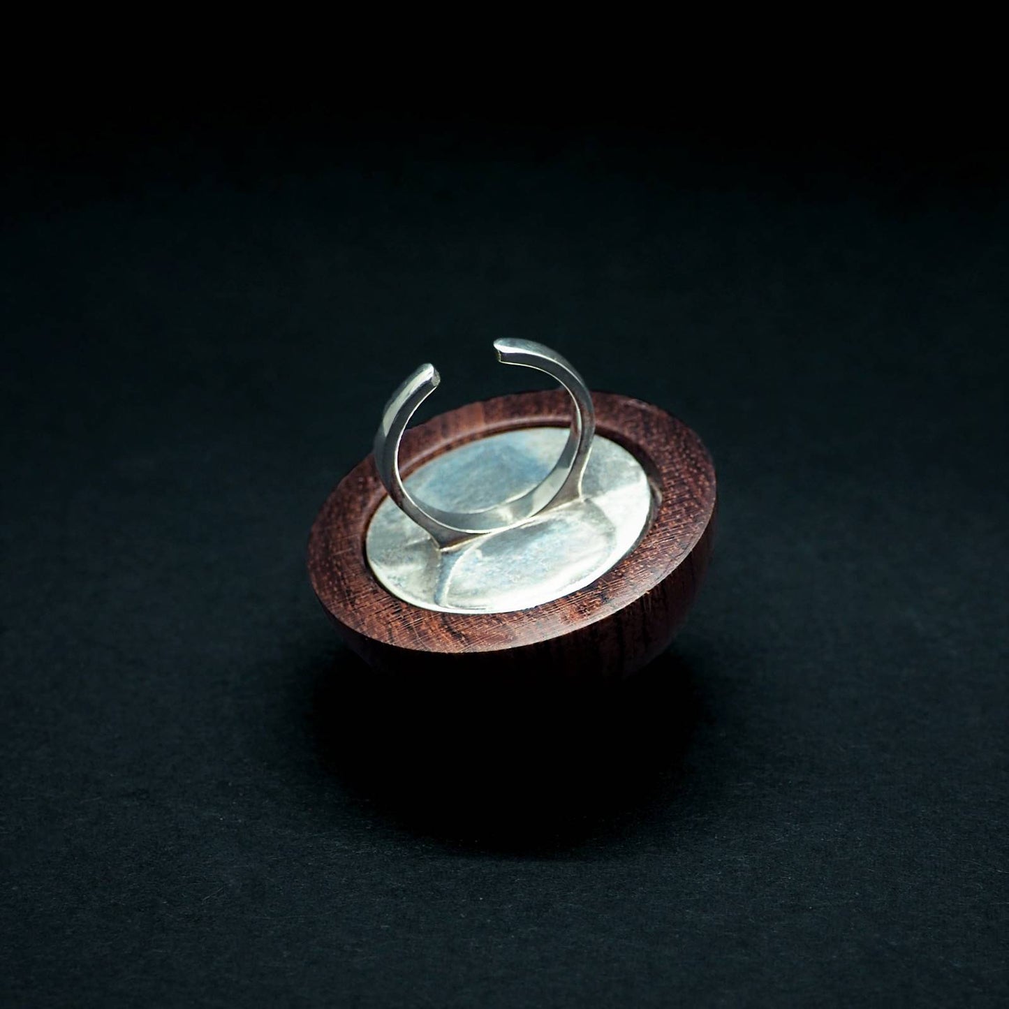 Gaia Giant Demi Sphere Flexible Ring - Silverwood Jewellery