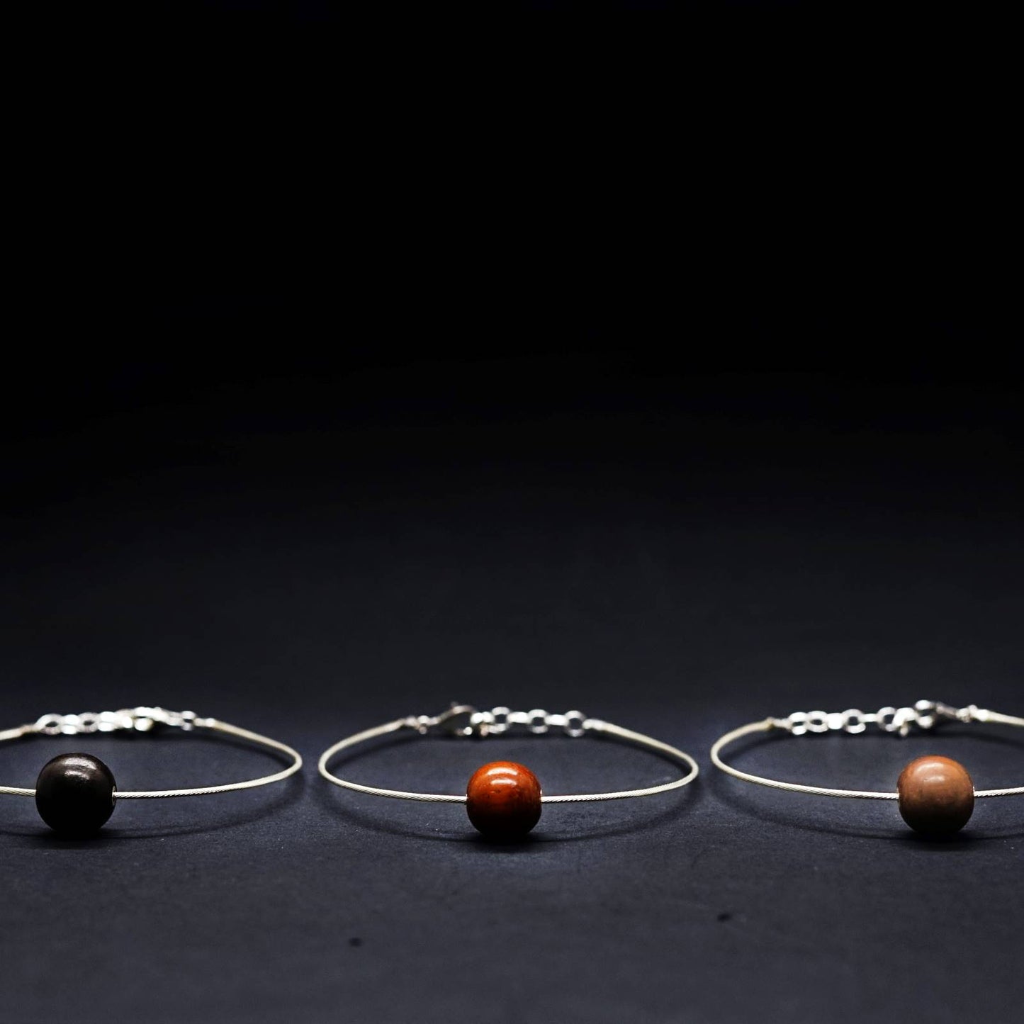 Lana Bead on Silver Cable Bracelet Unisex - Silverwood Jewellery