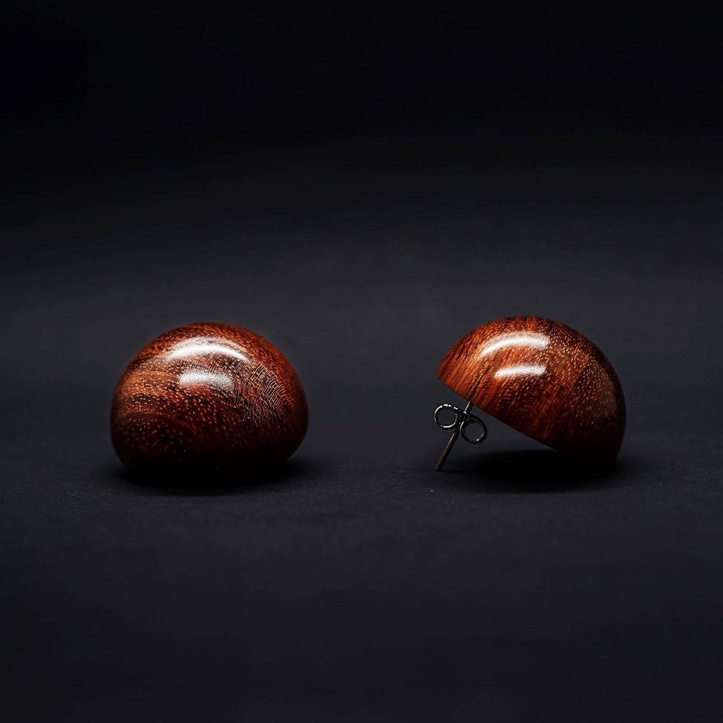 Gaia Giant Demi Sphere Stud Earrings - Silverwood Jewellery