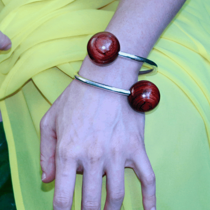 contemporary chuncky bangle torque by silverwood jewellery
