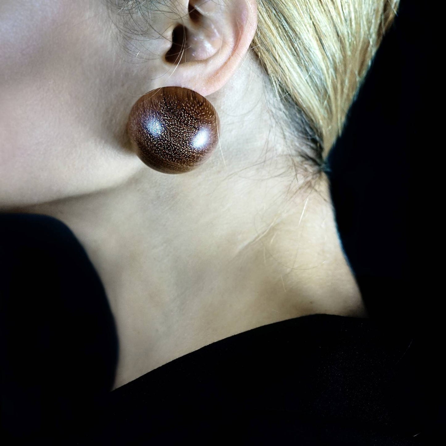 Load image into Gallery viewer, Gaia Giant Demi Sphere Stud Earrings - Silverwood Jewellery
