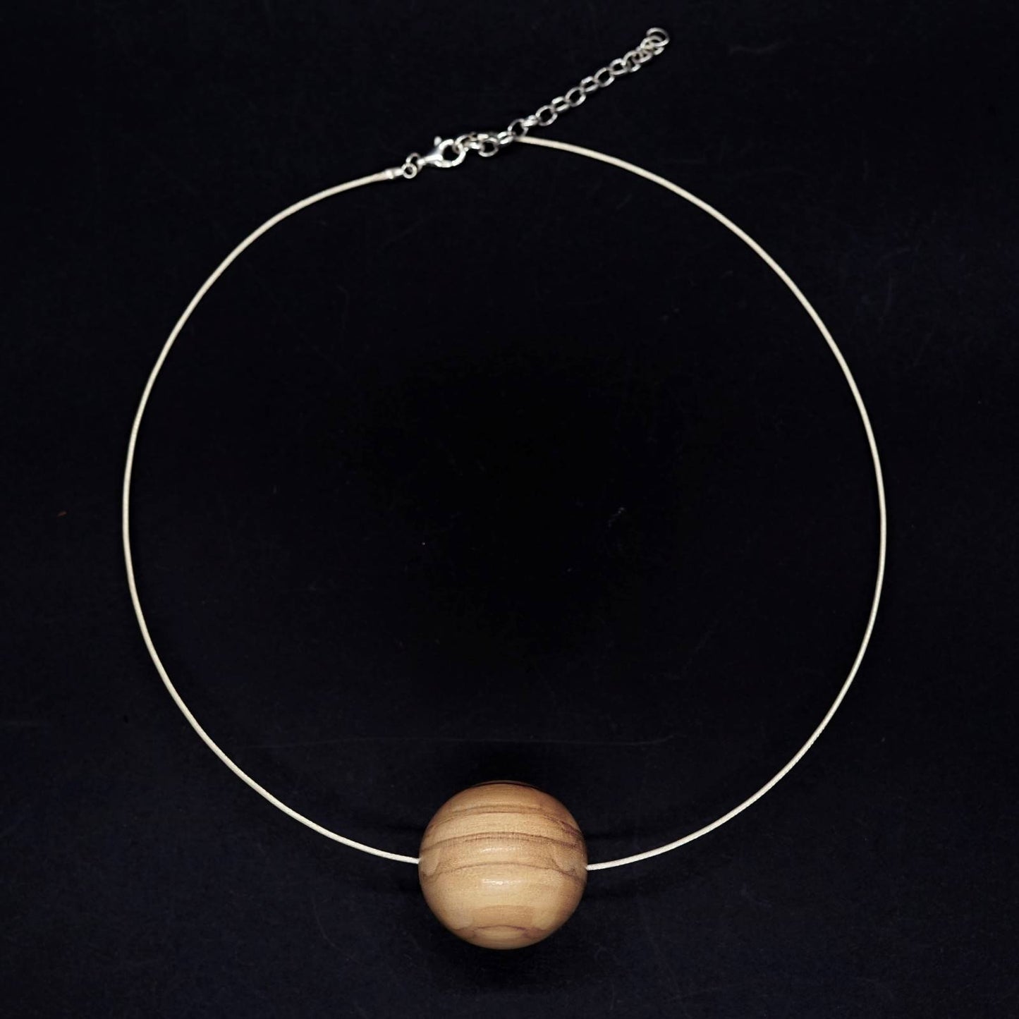 Gaia Large Bead & Silver Cable Necklace - Silverwood Jewellery